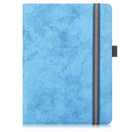 For 9-11 inch Marble Cloth Texture Horizontal Flip Universal Tablet PC Leather Case with Pen Slot & Holder(Sky Blue) by buy2fix