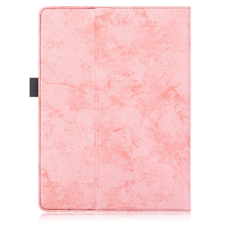 For 9-11 inch Marble Cloth Texture Horizontal Flip Universal Tablet PC Leather Case with Pen Slot & Holder(Pink) - 10 - 11 inch by buy2fix | Online Shopping UK | buy2fix