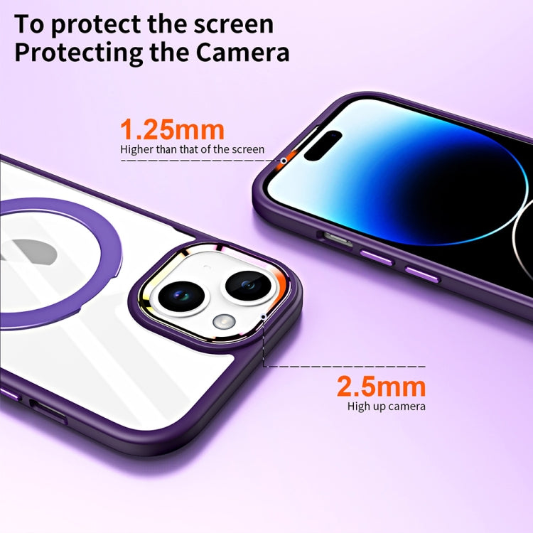 For iPhone 15 MagSafe Magnetic Invisible Holder Phone Case(Dark Purple) - iPhone 15 Cases by buy2fix | Online Shopping UK | buy2fix