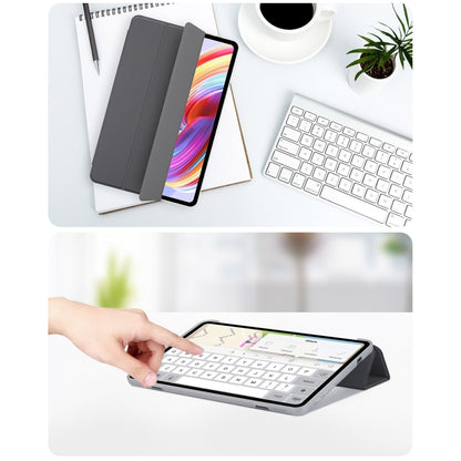 For Teclast M40 Plus 3-Fold Holder Folio Leather Tablet Smart Case(Grey) - Teclast by TECLAST | Online Shopping UK | buy2fix