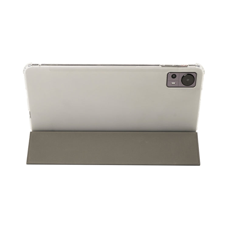 For Teclast T60 3-Fold Holder Folio Leather Tablet Smart Case(Grey) - Teclast by TECLAST | Online Shopping UK | buy2fix