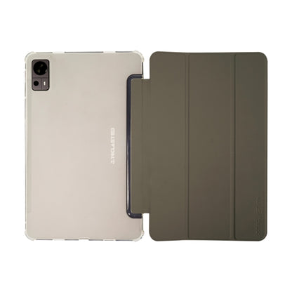 For Teclast T60 3-Fold Holder Folio Leather Tablet Smart Case(Grey) - Teclast by TECLAST | Online Shopping UK | buy2fix