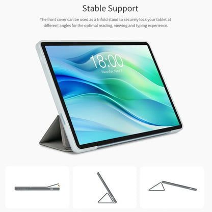 For Teclast P50 3-Fold Holder Folio Leather Tablet Smart Case(Grey) by TECLAST