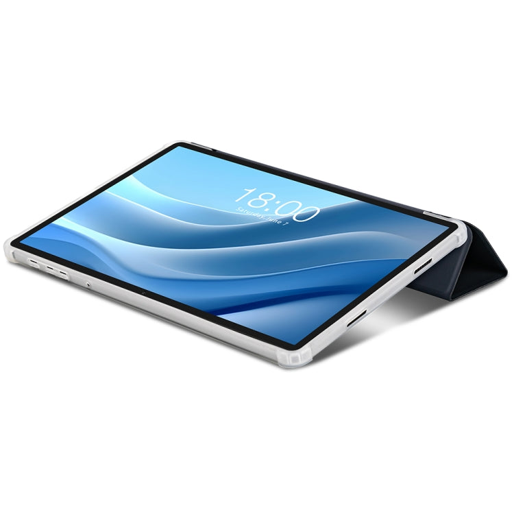 For Teclast T50 HD / T50 Max 3-Fold Holder Folio Leather Tablet Smart Case(Grey) - Teclast by TECLAST | Online Shopping UK | buy2fix