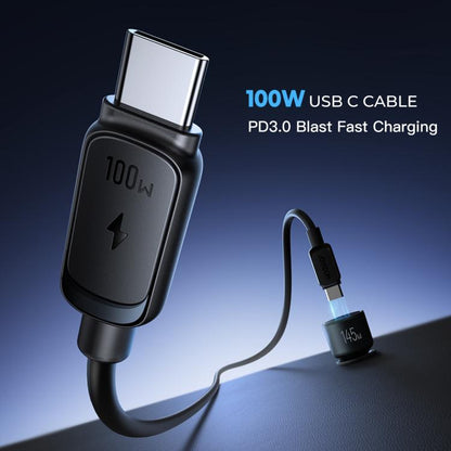 JOYROOM JR-CCN07 145W Dual PD+QC3.0 3-Port Car Charger(Dark Gray) by JOYROOM