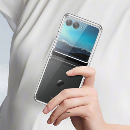 For Motorola Razr 50 Full Coverage Electroplate PC Transparent Phone Case(Gold) by buy2fix