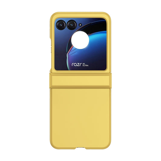 For Motorola Razr 40 Ultra Skin Feel PC Phone Case with Hinge(Yellow) by buy2fix