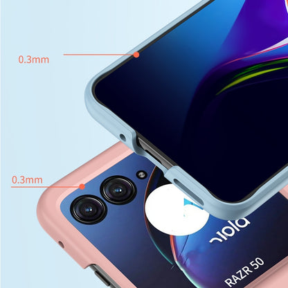 For Motorola Razr 50 3 in 1 Skin Feel PC Phone Case(Mint Green) by buy2fix