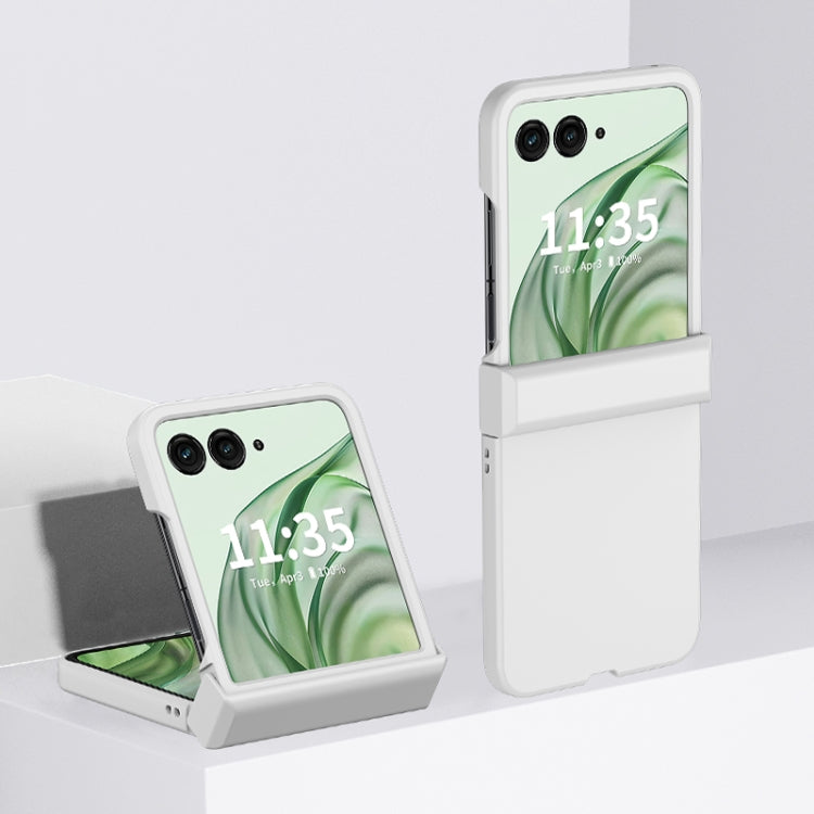 For Motorola Razr 50 Ultra 3 in 1 Skin Feel PC Phone Case(White) by buy2fix