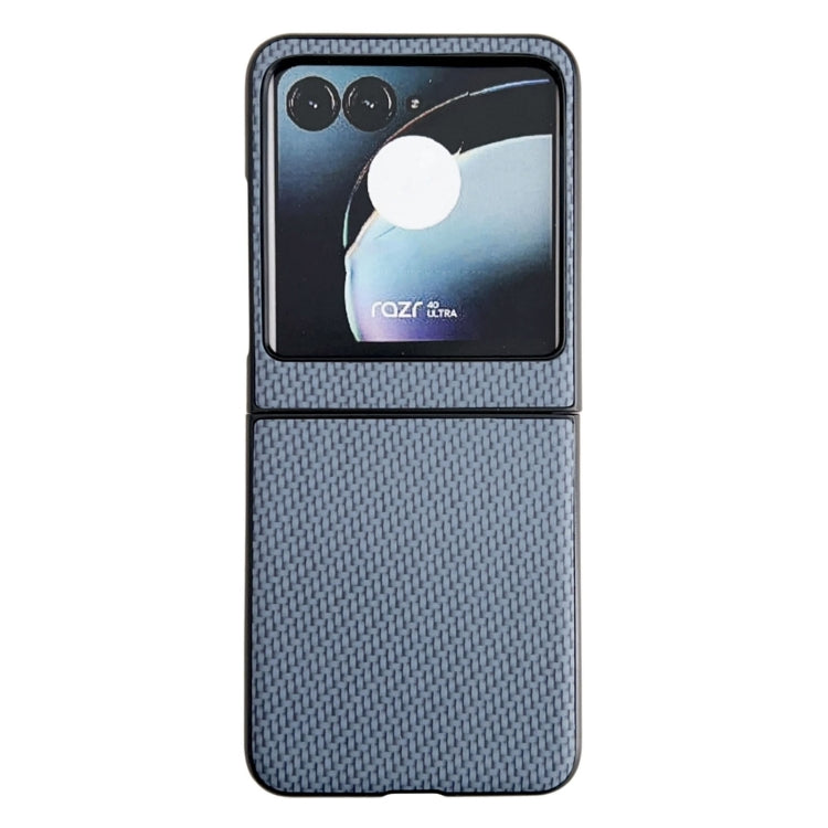 For Motorola Razr 40 Ultra / Razr 2023 Weave Texture PC Phone Case(Blue) by buy2fix