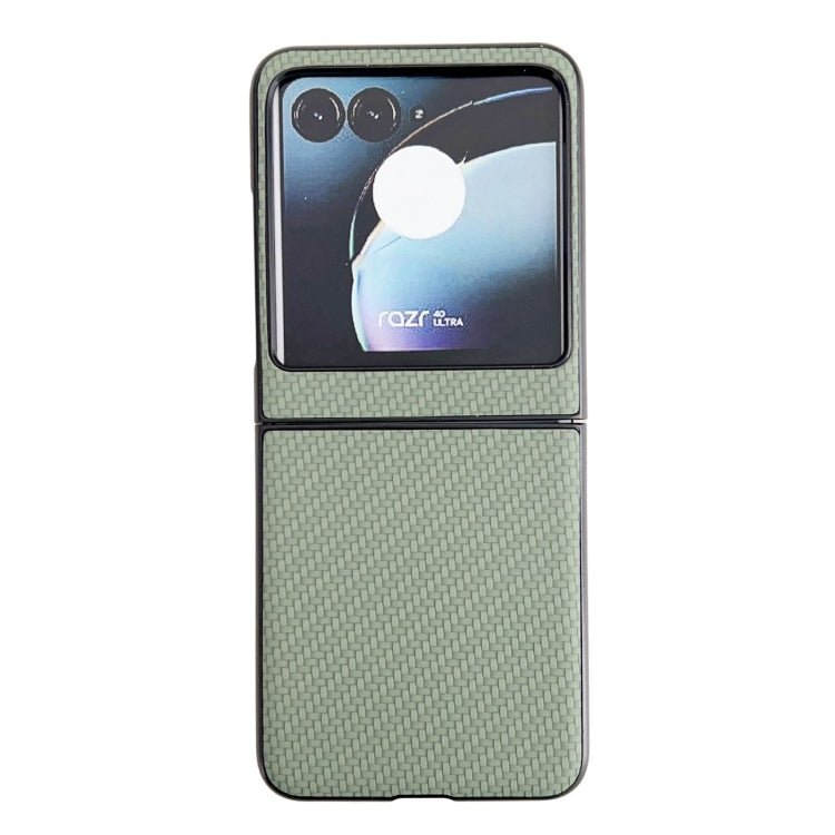 For Motorola Razr 40 Ultra / Razr 2023 Weave Texture PC Phone Case(Green) by buy2fix