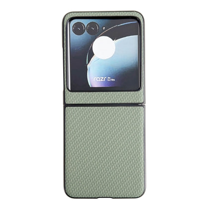 For Motorola Razr 40 Ultra / Razr 2023 Weave Texture PC Phone Case(Green) by buy2fix