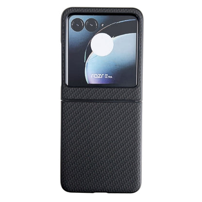 For Motorola Razr 40 Ultra / Razr 2023 Weave Texture PC Phone Case(Black) by buy2fix