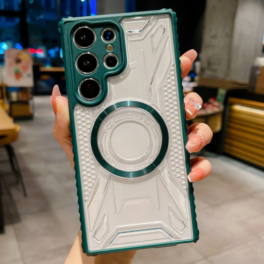 For Samsung Galaxy S23+ 5G CD Texture Magsafe Phone Case(Dark Green) by buy2fix