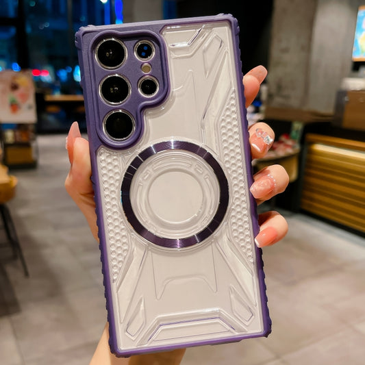 For Samsung Galaxy S23 5G CD Texture Magsafe Phone Case(Dark Purple) by buy2fix