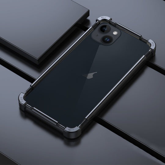 For iPhone 13 mini Machinist Metal Phone Protective Frame(Black)