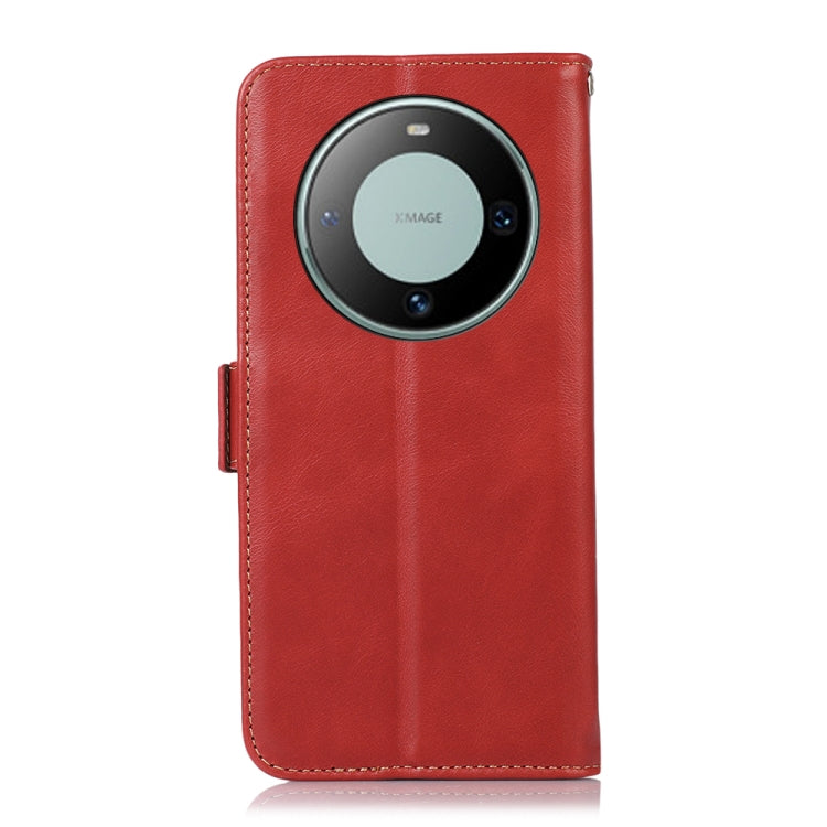 For Huawei Mate 60 Crazy Horse Top Layer Cowhide Leather Phone Case(Red) - Huawei Cases by buy2fix | Online Shopping UK | buy2fix