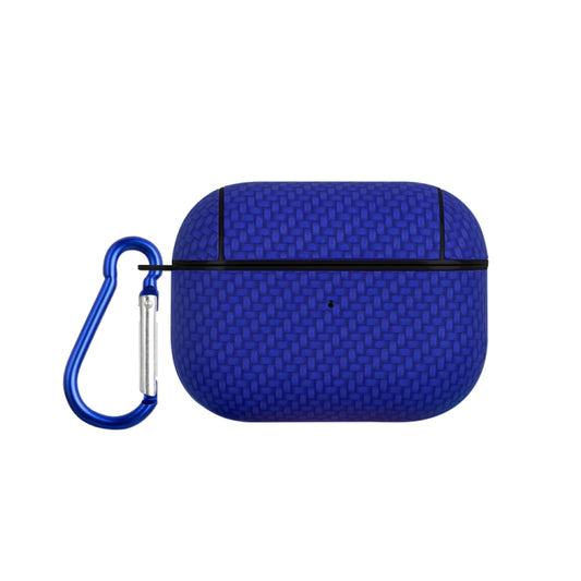 For AirPods Pro Woven Skin Texture PC TWS Earphone Protective Case(Blue) - For AirPods Pro by buy2fix | Online Shopping UK | buy2fix