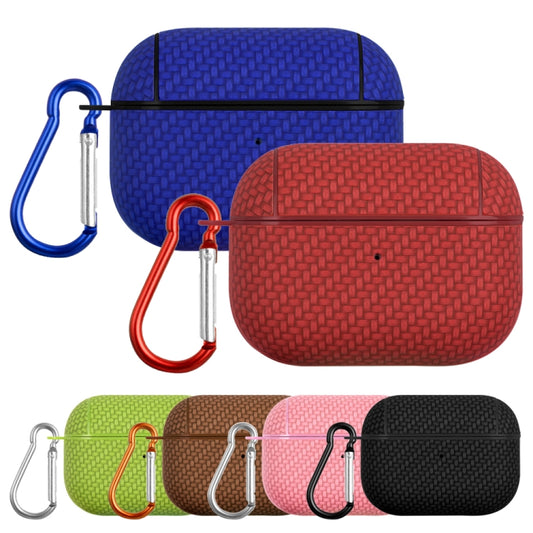 For AirPods 1 / 2 Woven Skin Texture PC TWS Earphone Protective Case(Blue) by buy2fix