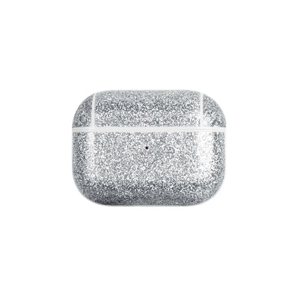 For AirPods Pro 2 Glitter Powder Skin Texture PC TWS Earphone Case(Silver) - For AirPods Pro 2 by buy2fix | Online Shopping UK | buy2fix