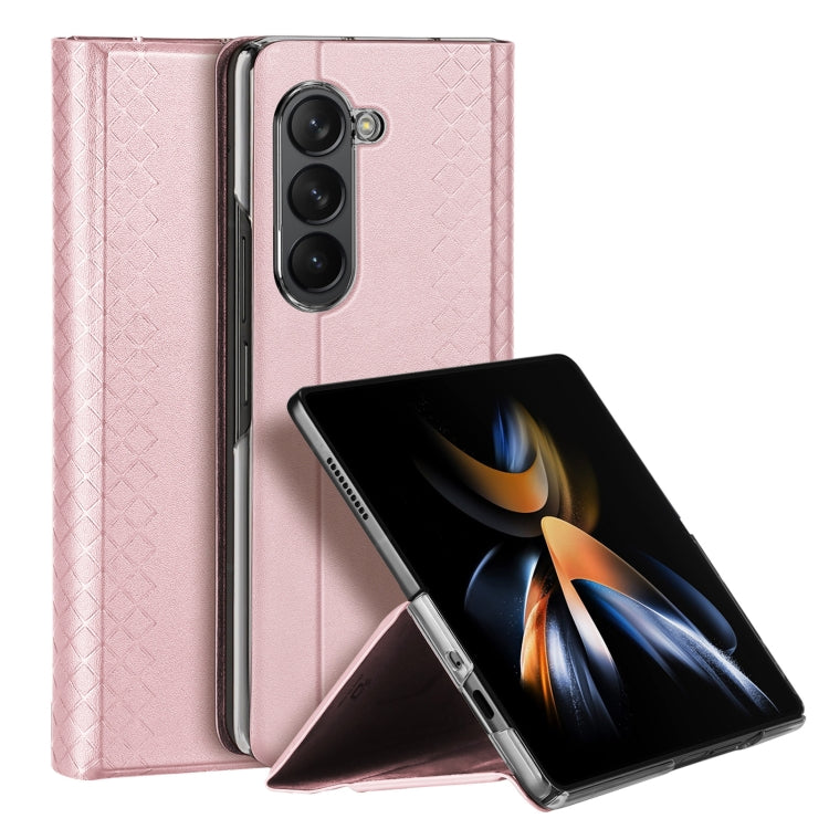 For Samsung Galaxy Z Fold5 5G DUX DUCIS Bril Series PU + TPU Phone Case(Pink) - Galaxy Z Fold5 Cases by DUX DUCIS | Online Shopping UK | buy2fix