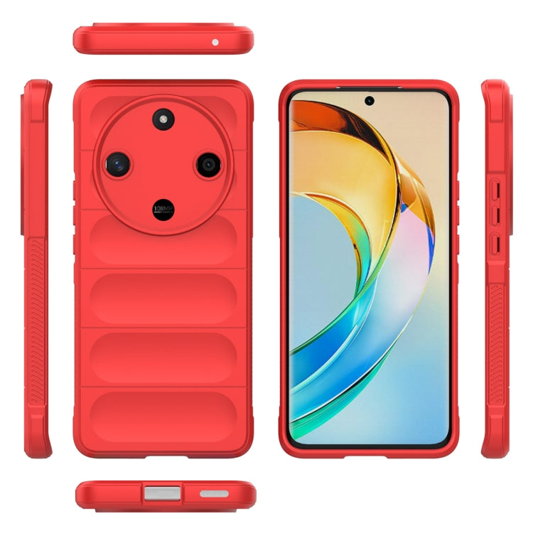 For Honor X50 5G Global / X9b Magic Shield TPU + Flannel Phone Case(Red) - Honor Cases by buy2fix | Online Shopping UK | buy2fix