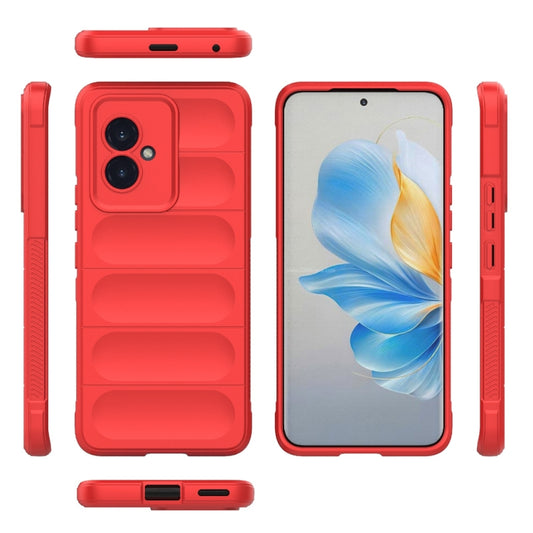 For Honor 100 5G Magic Shield TPU + Flannel Phone Case(Red) by buy2fix
