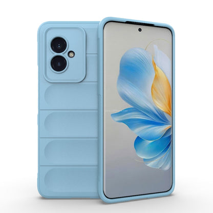 For Honor 100 5G Magic Shield TPU + Flannel Phone Case(Light Blue) - Honor Cases by buy2fix | Online Shopping UK | buy2fix