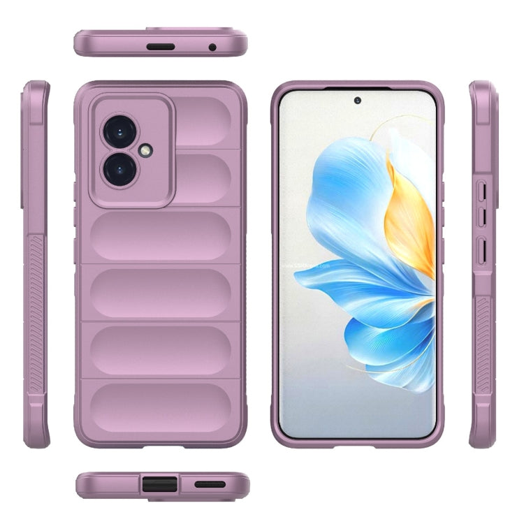 For Honor 100 5G Magic Shield TPU + Flannel Phone Case(Purple) - Honor Cases by buy2fix | Online Shopping UK | buy2fix