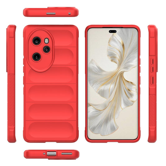 For Honor 100 Pro 5G Magic Shield TPU + Flannel Phone Case(Red) by buy2fix