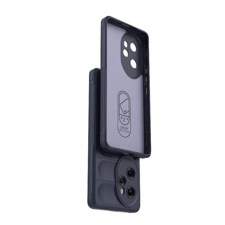 For Honor 100 Pro 5G Magic Shield TPU + Flannel Phone Case(Dark Grey) - Honor Cases by buy2fix | Online Shopping UK | buy2fix