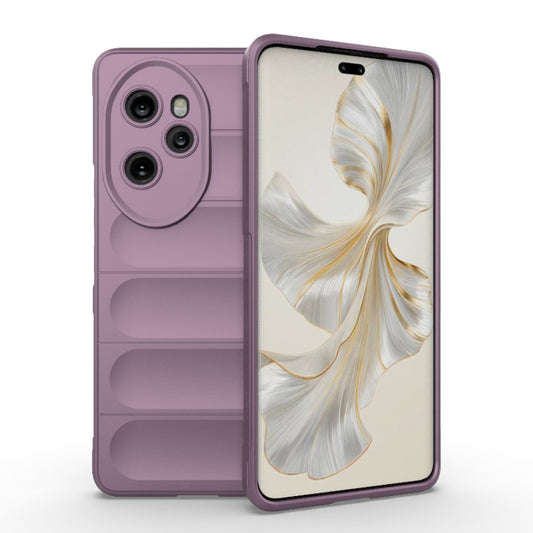 For Honor 100 Pro 5G Magic Shield TPU + Flannel Phone Case(Purple) by buy2fix