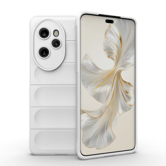 For Honor 100 Pro 5G Magic Shield TPU + Flannel Phone Case(White) by buy2fix