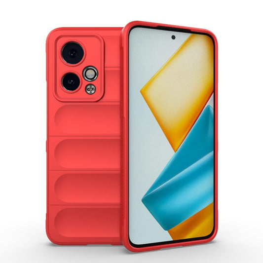 For Honor 90 GT 5G Magic Shield TPU + Flannel Phone Case(Red) by buy2fix