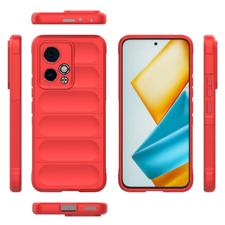 For Honor 90 GT 5G Magic Shield TPU + Flannel Phone Case(Red) - Honor Cases by buy2fix | Online Shopping UK | buy2fix