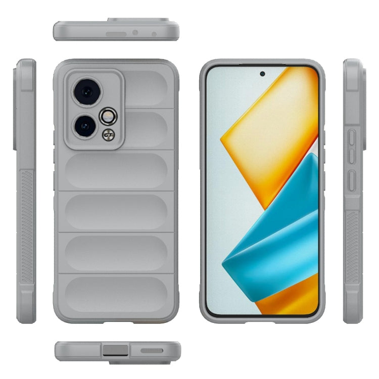 For Honor 90 GT 5G Magic Shield TPU + Flannel Phone Case(Grey) - Honor Cases by buy2fix | Online Shopping UK | buy2fix