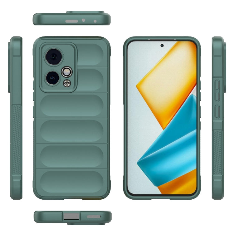 For Honor 90 GT 5G Magic Shield TPU + Flannel Phone Case(Dark Green) - Honor Cases by buy2fix | Online Shopping UK | buy2fix