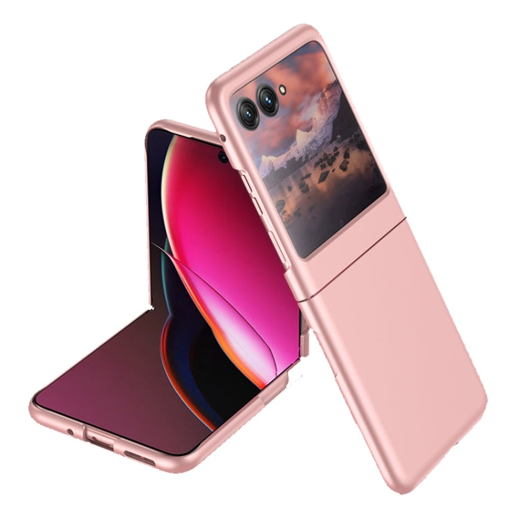 For Motorola Razr 40 Ultra Ultrathin Skin Feel PC Shockproof Phone Case(Pink) by buy2fix