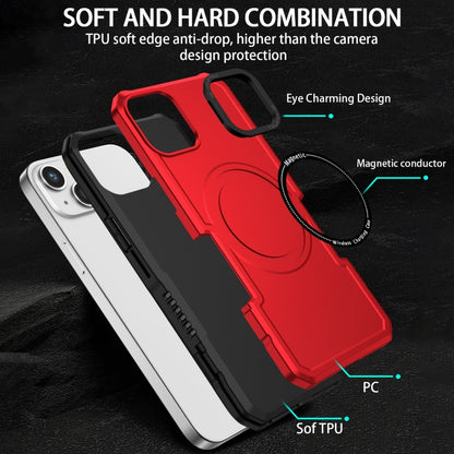 For iPhone 15 MagSafe Shockproof Armor Phone Case(Red) - iPhone 15 Cases by buy2fix | Online Shopping UK | buy2fix