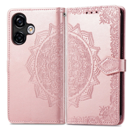 For Ulefone Note 16 Pro Mandala Flower Embossed Leather Phone Case(Rose Gold) by buy2fix