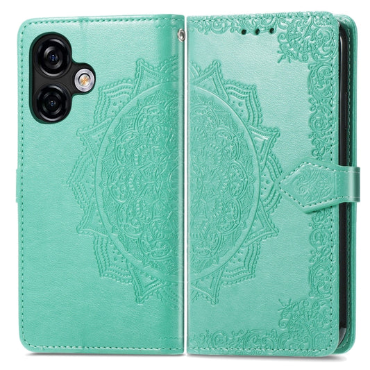 For Ulefone Note 16 Pro Mandala Flower Embossed Leather Phone Case(Green) by buy2fix