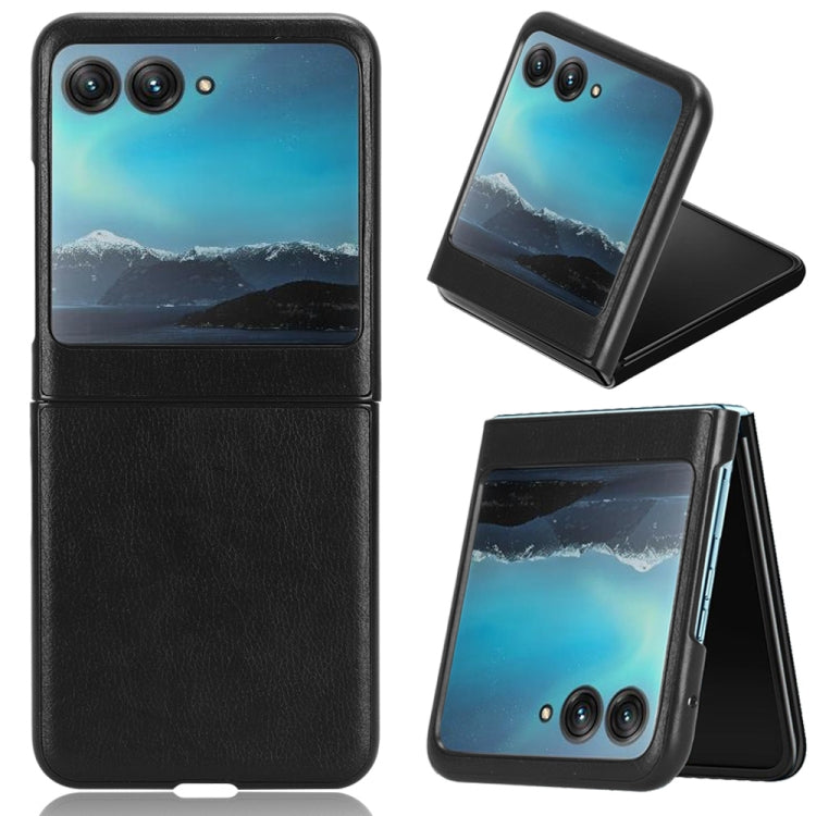 For Motorola Moto Razr 40 Ultra Litchi Texture Back Cover Phone Case(Black) by buy2fix