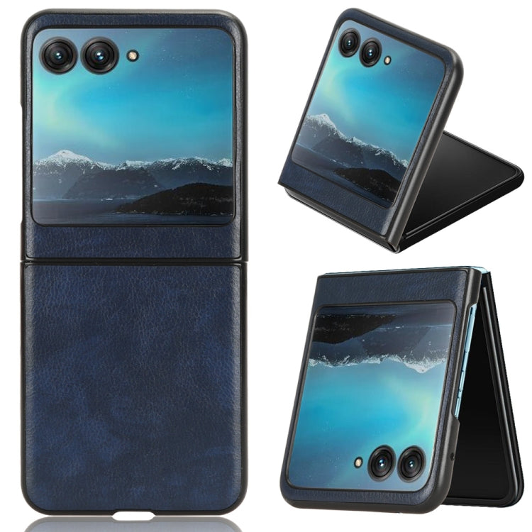 For Motorola Moto Razr 40 Ultra Litchi Texture Back Cover Phone Case(Blue) by buy2fix