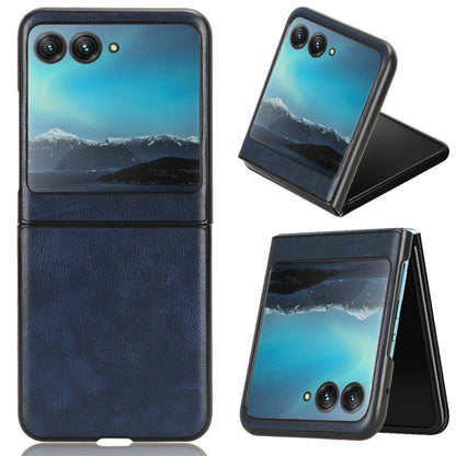 For Motorola Moto Razr 40 Ultra Litchi Texture Back Cover Phone Case(Blue) by buy2fix