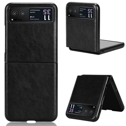 For Motorola Moto Razr 40 Litchi Texture Back Cover Phone Case(Black) by buy2fix