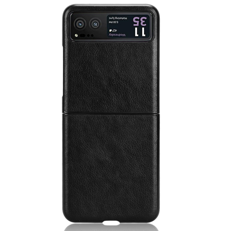 For Motorola Moto Razr 40 Litchi Texture Back Cover Phone Case(Black) by buy2fix