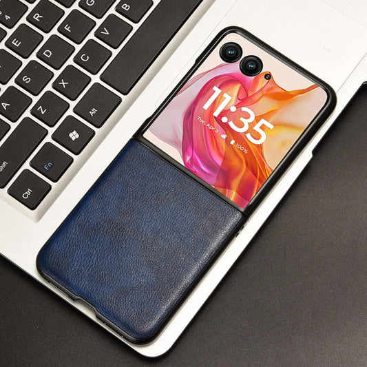 For Motorola Razr 50 Ultra Litchi Texture Back Cover Phone Case(Blue) by buy2fix