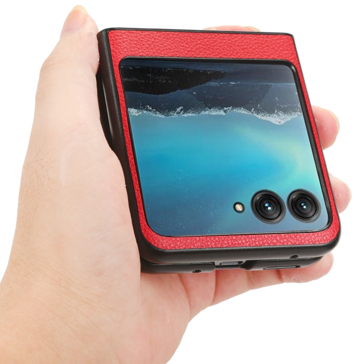 For Motorola Moto Razr 40 Ultra Litchi Texture Card Slot Phone Case(Red) by buy2fix