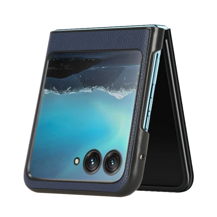 For Motorola Moto Razr 40 Ultra Litchi Texture Card Slot Phone Case(Blue) by buy2fix