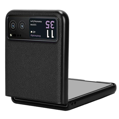 For Motorola Moto Razr 40 Litchi Texture Card Slot Phone Case(Black) by buy2fix